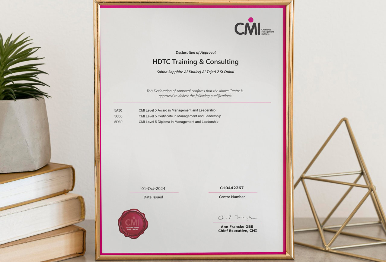 HDTC Officially Accredited by CMI